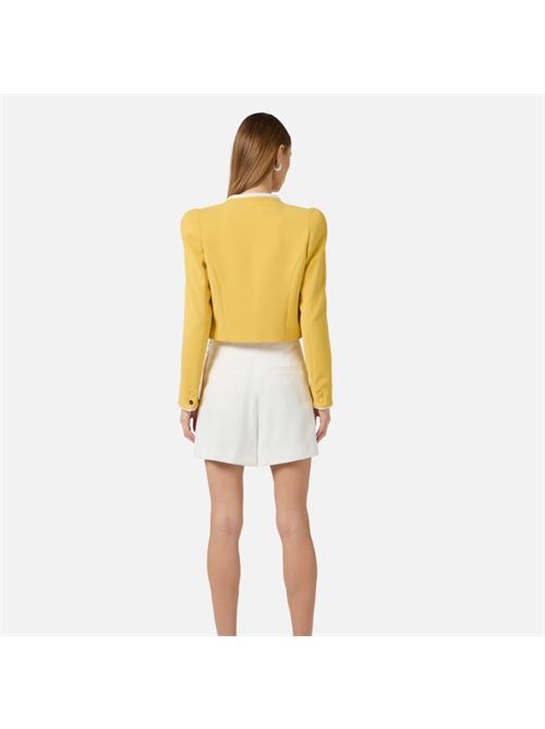 Lightweight crepe jacket with 3D piping ELISABETTA FRANCHI | GI21461E2.FA5